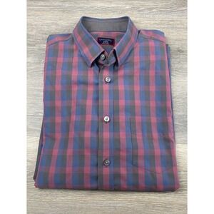 UNTUCKit Shirt Mens L Slim Fit Plaid Long Sleeve Wrinkle Free Cotton Altamura WF